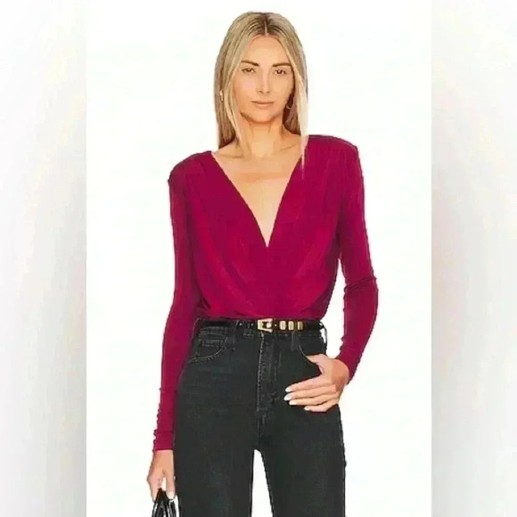 NWOT Free People Revolve Turnt Bodysuit ~ Dark Rhubarb ~ Medium - Picture 4 of 8